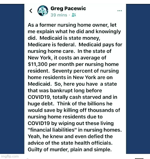 Democrats murdered nursing home residents | image tagged in democrats murdered nursing home residents | made w/ Imgflip meme maker