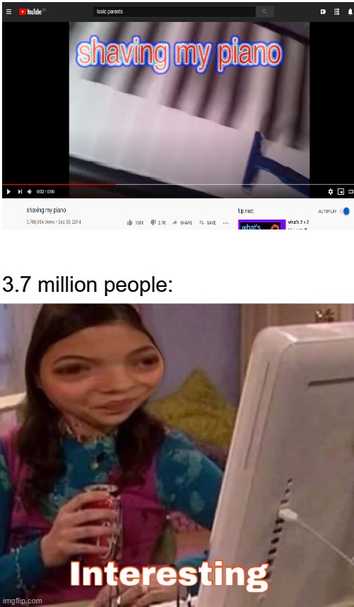Where is the shaving foam tho? | 3.7 million people: | image tagged in intresting | made w/ Imgflip meme maker