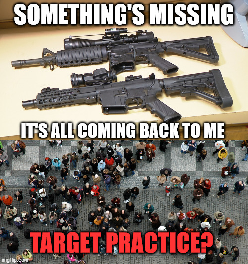 something's missing | SOMETHING'S MISSING; IT'S ALL COMING BACK TO ME; TARGET PRACTICE? | image tagged in target practice | made w/ Imgflip meme maker