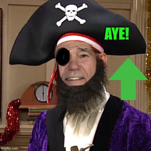 AYE! | image tagged in kewlew as pirate | made w/ Imgflip meme maker