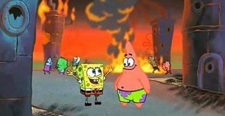 Spongebob Patrick Fire Blank Template - Imgflip