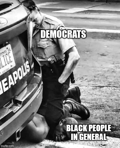 Hey, it's the truth... | DEMOCRATS; BLACK PEOPLE IN GENERAL | image tagged in george floyd,democrats,black people,vote them out | made w/ Imgflip meme maker