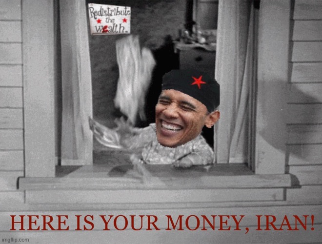 Barack Hussein Obama pays Iran! | image tagged in obama | made w/ Imgflip meme maker