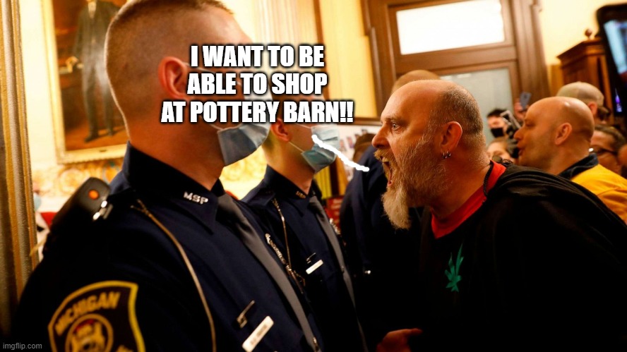 I WANT TO BE ABLE TO SHOP AT POTTERY BARN!! | made w/ Imgflip meme maker