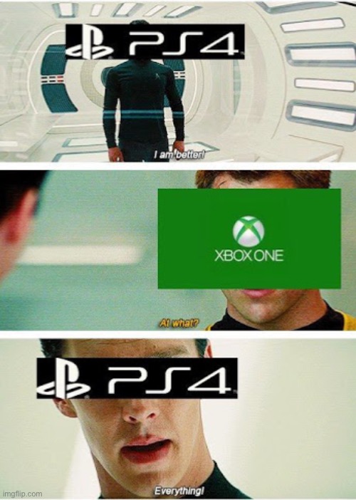 image tagged in xbox vs ps4 | made w/ Imgflip meme maker