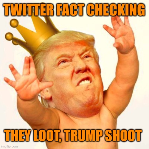 TWITTER FACT CHECKING THEY LOOT, TRUMP SHOOT | made w/ Imgflip meme maker