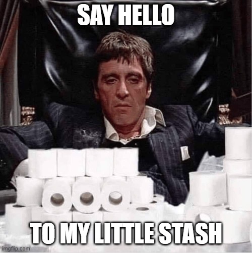 Say hello | SAY HELLO; TO MY LITTLE STASH | image tagged in funny | made w/ Imgflip meme maker