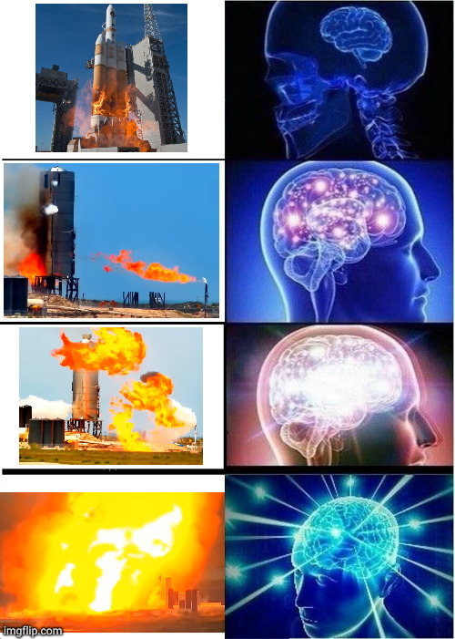 Expanding Brain Meme | image tagged in memes,expanding brain,SpaceXMasterrace | made w/ Imgflip meme maker