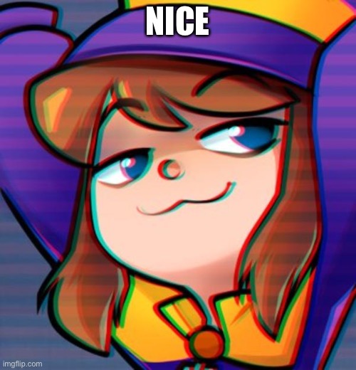 Smug hat kid | NICE | image tagged in smug hat kid | made w/ Imgflip meme maker