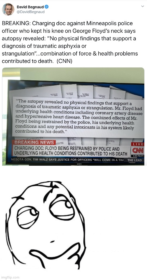 So, he was saying he couldn't breathe while standing up? What happens if Floyd OD'd? | image tagged in hmmm | made w/ Imgflip meme maker