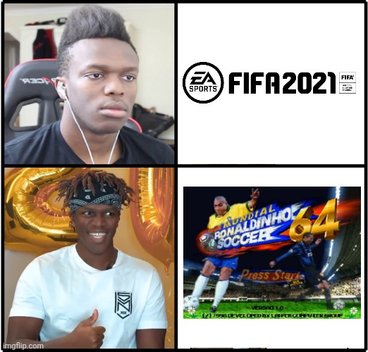 KSIOlajidebt Dislikes and Approves Meme Template | image tagged in ksi,memes,football,soccer,mundial ronaldinho soccer 64,fifa | made w/ Imgflip meme maker