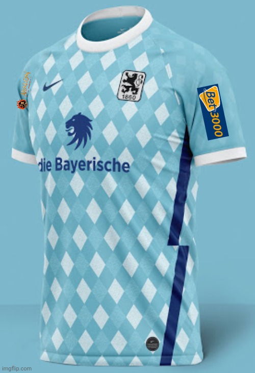 New TSV 1860 München Home Jersey 2020-2021 (now with sponsors) | image tagged in memes,football,soccer | made w/ Imgflip meme maker