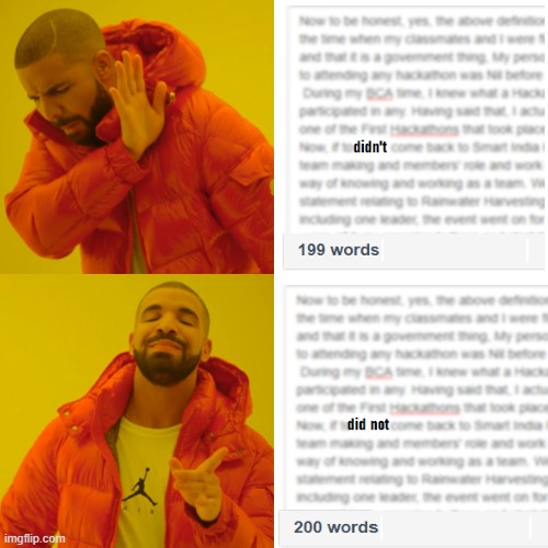 Assignment | image tagged in memes,drake hotline bling | made w/ Imgflip meme maker