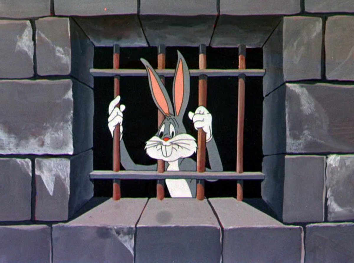 Bugs Bunny in jail Blank Meme Template