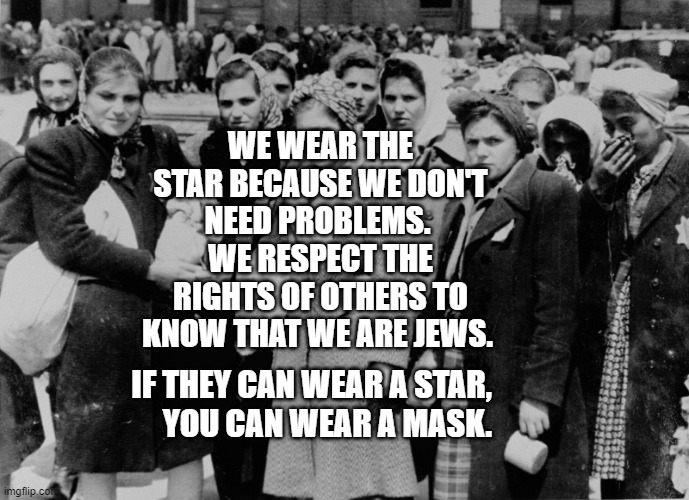 Raoul wallenberg jew gold digga holocaust  | WE WEAR THE STAR BECAUSE WE DON'T NEED PROBLEMS.  WE RESPECT THE RIGHTS OF OTHERS TO KNOW THAT WE ARE JEWS. IF THEY CAN WEAR A STAR,       YOU CAN WEAR A MASK. | image tagged in raoul wallenberg jew gold digga holocaust | made w/ Imgflip meme maker