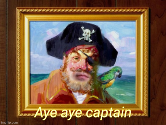 Painty the Pirate | Aye aye captain | image tagged in painty the pirate | made w/ Imgflip meme maker