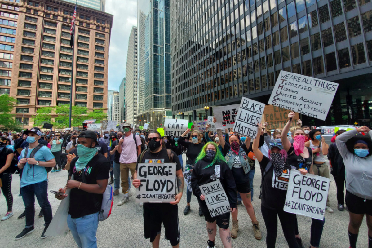 George Floyd protests chicago Blank Meme Template