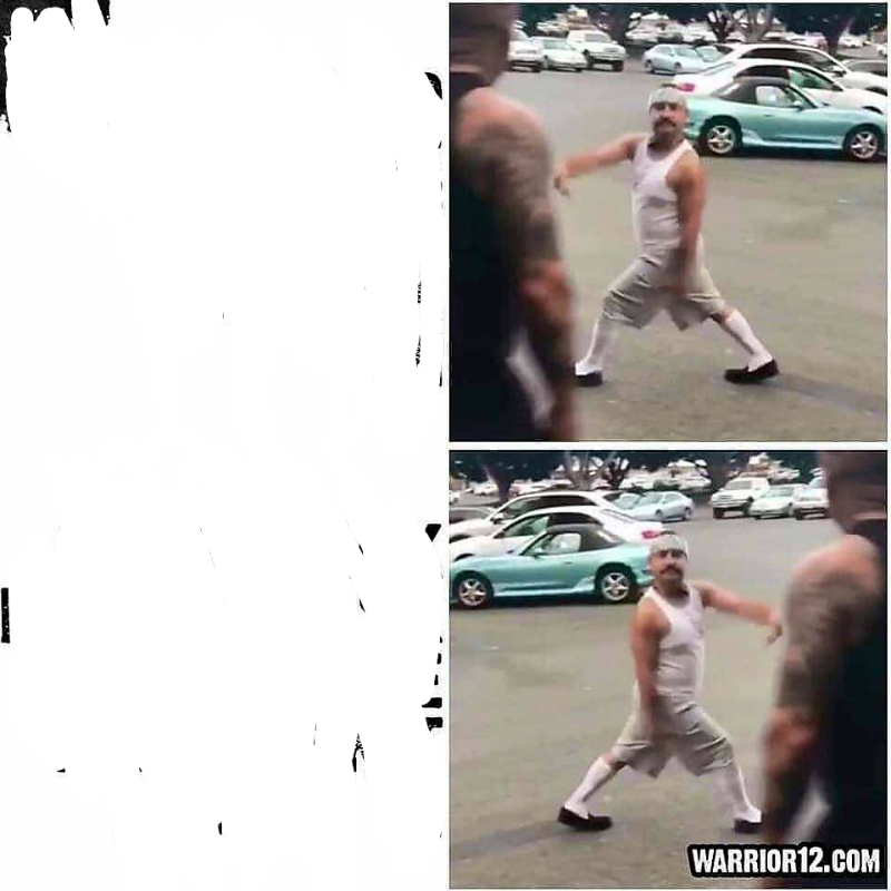 Man going and coming back Blank Meme Template
