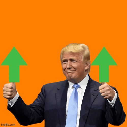 High Quality Orange Upvotes Blank Meme Template
