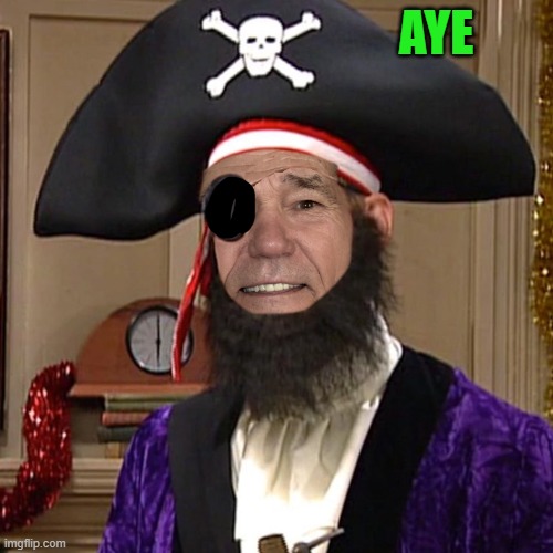 AYE | image tagged in kewlew as pirate | made w/ Imgflip meme maker