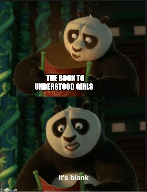 Its Blank | THE BOOK TO UNDERSTOOD GIRLS | image tagged in its blank | made w/ Imgflip meme maker