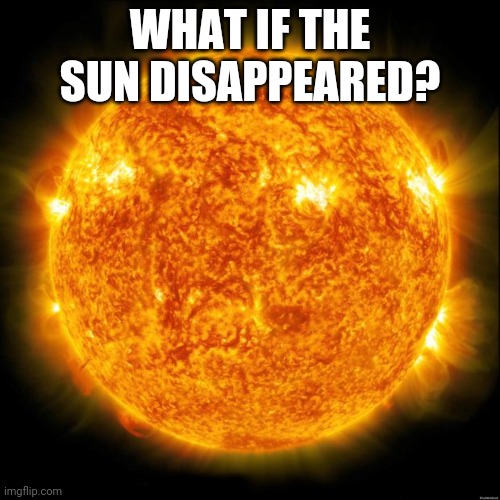 Sun in Space | WHAT IF THE SUN DISAPPEARED? | image tagged in sun in space | made w/ Imgflip meme maker