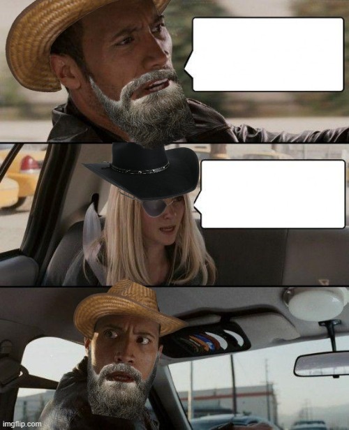 new template The partner and the outlaw do what the hell you want with it XD | image tagged in memes,the rock driving,cowboys | made w/ Imgflip meme maker