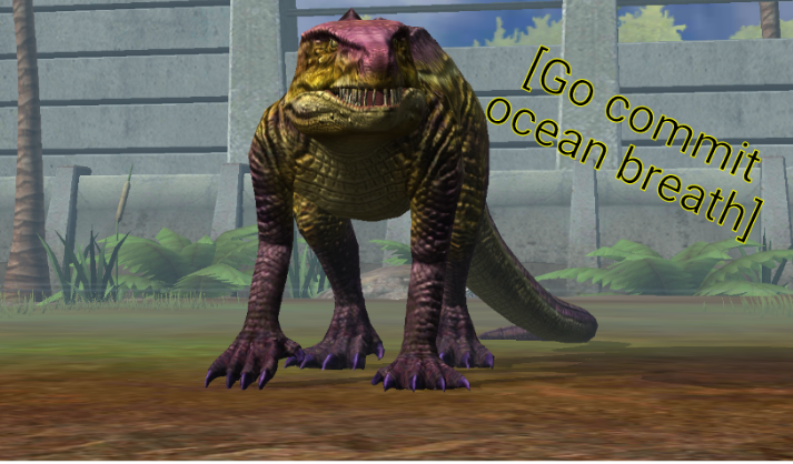 Go commit ocean breath Postosuchus Blank Meme Template