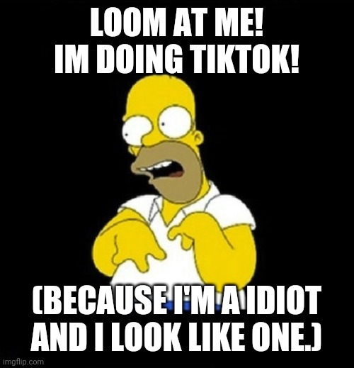 END TIKTOK | LOOM AT ME! IM DOING TIKTOK! (BECAUSE I'M A IDIOT AND I LOOK LIKE ONE.) | image tagged in oh look at me i do tiktok | made w/ Imgflip meme maker