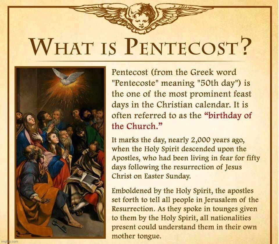 Happy Pentecost Sunday | image tagged in catholic,holy spirit | made w/ Imgflip meme maker