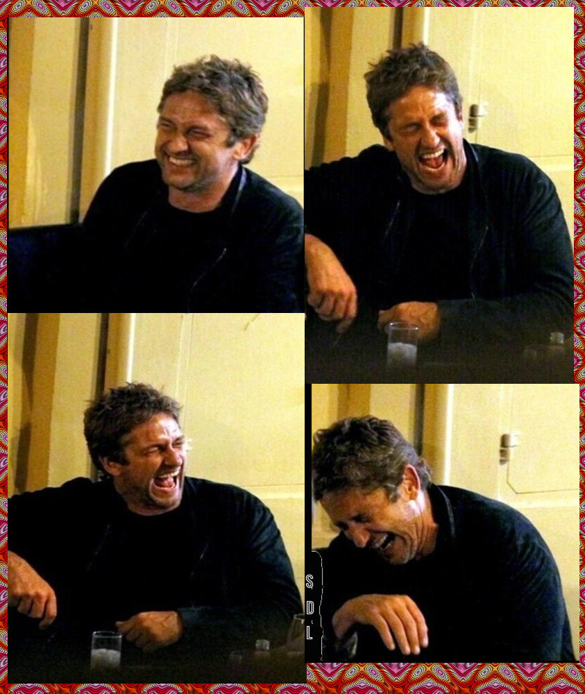 Gerard Butler and his Thunderous Laughs Blank Meme Template