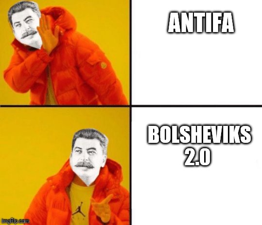What antifa really are | ANTIFA; BOLSHEVIKS 2.0 | image tagged in stalin hotline | made w/ Imgflip meme maker