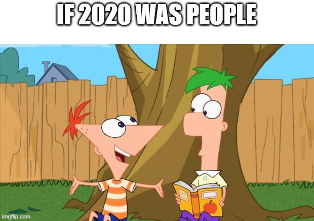2020 homies | IF 2020 WAS PEOPLE | image tagged in phineas  ferb | made w/ Imgflip meme maker