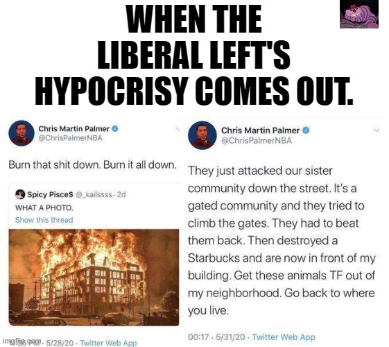 The left doesn't really care. | WHEN THE LIBERAL LEFT'S HYPOCRISY COMES OUT. | image tagged in chris palmer | made w/ Imgflip meme maker