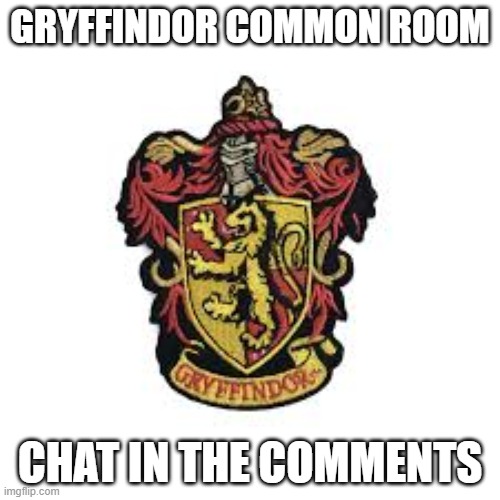 Gryffindor common room | GRYFFINDOR COMMON ROOM; CHAT IN THE COMMENTS | image tagged in memes,hogwarts,gryffindor,talk | made w/ Imgflip meme maker