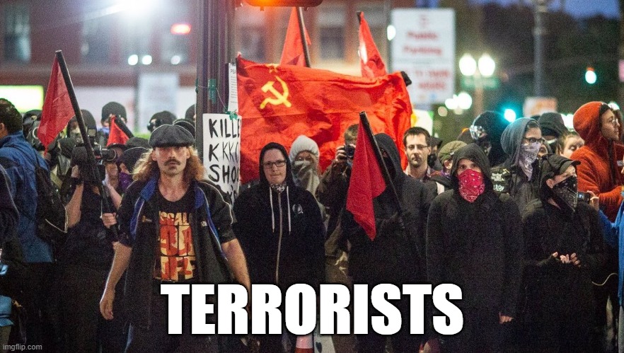 designated terrorists | TERRORISTS | image tagged in political | made w/ Imgflip meme maker