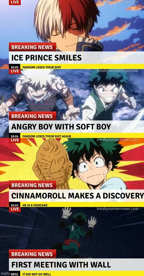 Breaking news | image tagged in bnha | made w/ Imgflip meme maker