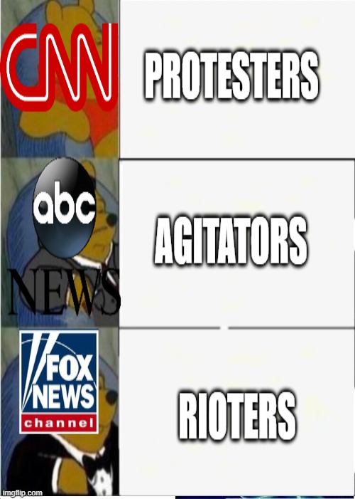 Different news | image tagged in funny,cnn fake news,riots | made w/ Imgflip meme maker