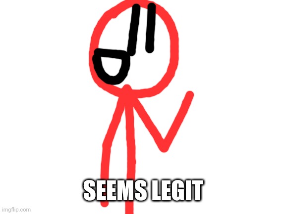 Blank White Template | SEEMS LEGIT | image tagged in blank white template | made w/ Imgflip meme maker
