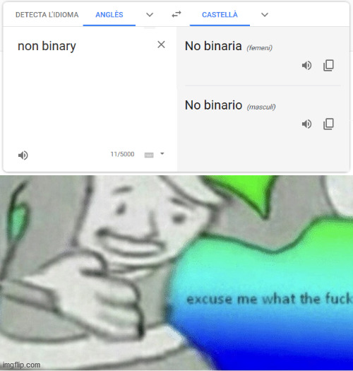 Guess Google doesn't know what nonbinary means | image tagged in excuse me wtf blank template | made w/ Imgflip meme maker