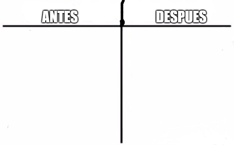 Antes|Despues Blank Meme Template