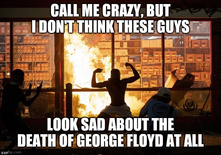 I don't believe the narrative about these "protests" | CALL ME CRAZY, BUT I DON'T THINK THESE GUYS; LOOK SAD ABOUT THE DEATH OF GEORGE FLOYD AT ALL | image tagged in looter autozone minneapolis,sad,protest | made w/ Imgflip meme maker