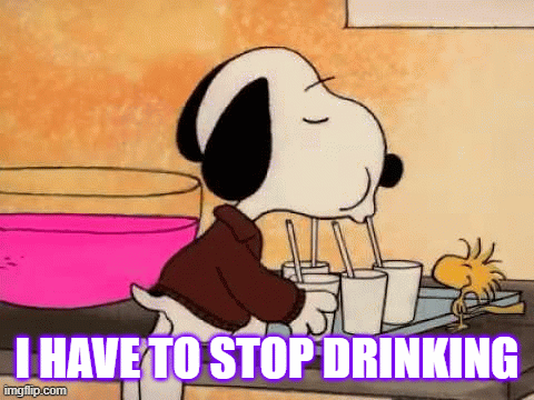 surrender snoopy | I HAVE TO STOP DRINKING | image tagged in gifs | made w/ Imgflip images-to-gif maker
