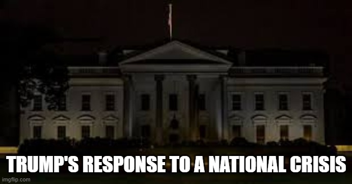 TRUMP'S RESPONSE TO A NATIONAL CRISIS | made w/ Imgflip meme maker