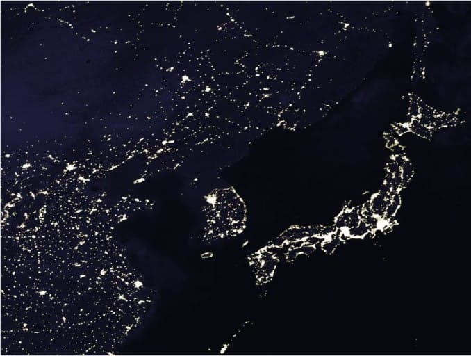 North Korea night sky Blank Meme Template