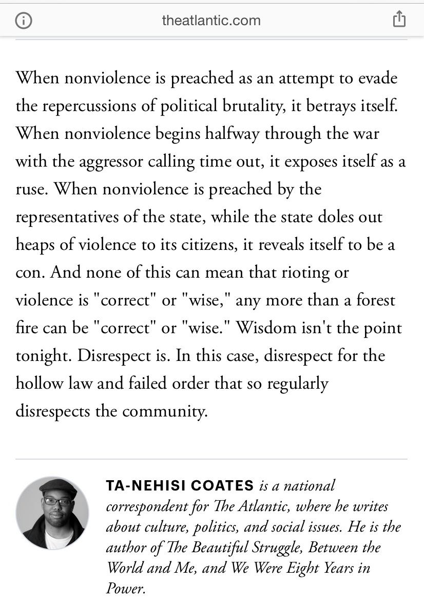 Ta-Nehisi Coates quote Baltimore riots Blank Meme Template