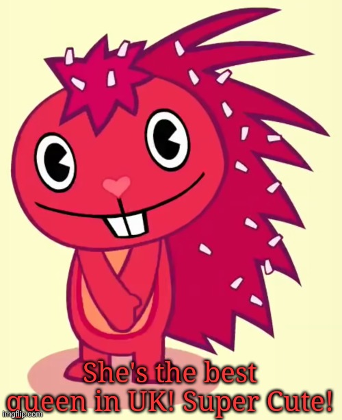 Cute Flaky (HTF) | She's the best queen in UK! Super Cute! | image tagged in cute flaky htf | made w/ Imgflip meme maker