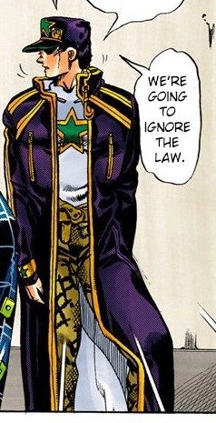 High Quality Jotaro We're going to ignore the law Blank Meme Template
