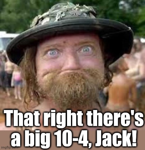 Hillbilly | That right there's a big 10-4, Jack! | image tagged in hillbilly | made w/ Imgflip meme maker
