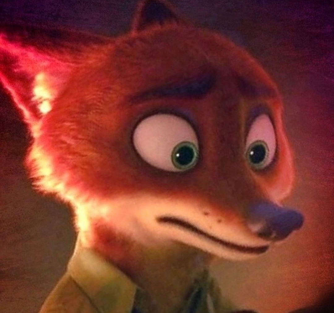 High Quality Nick Wilde contemplating Blank Meme Template